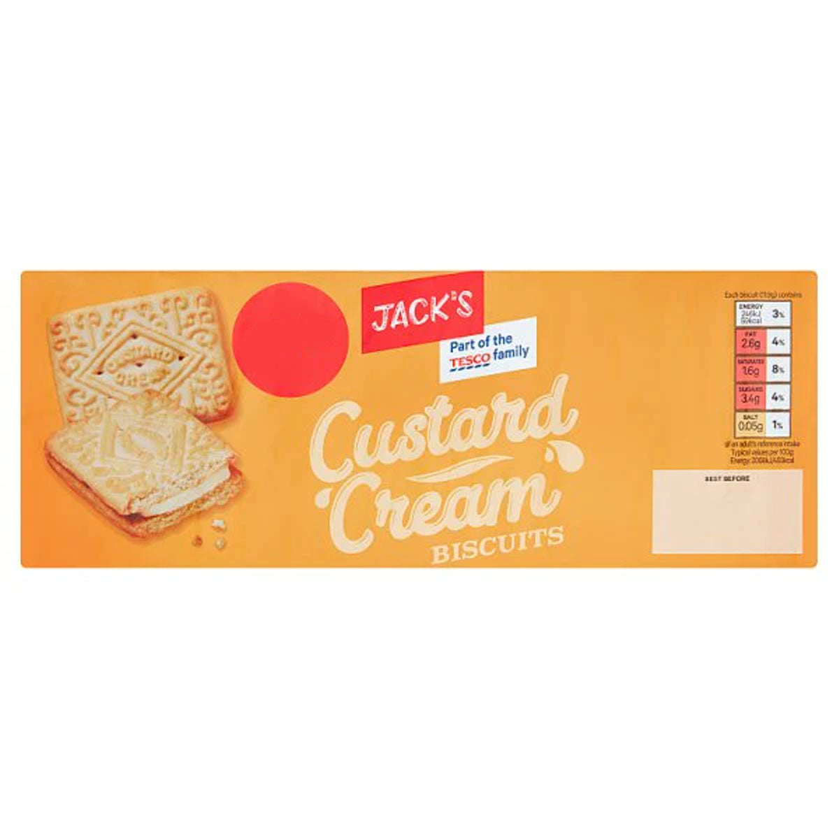 Jack's - Custard Cream Biscuits - 400g - Continental Food Store