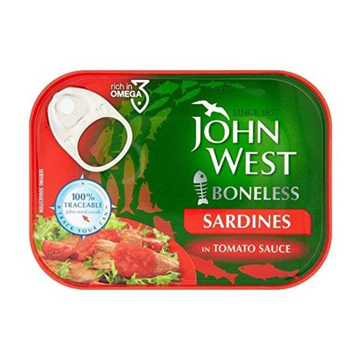 John West - Boneless Sardines in Tomato Sauce - 95g, John West.