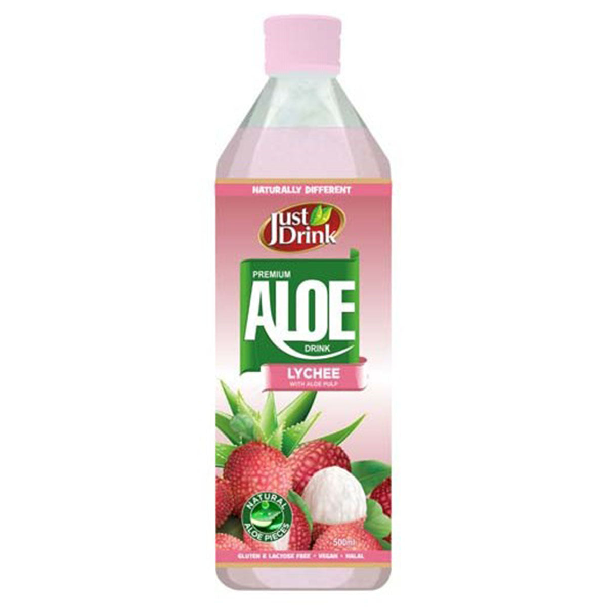 Just Drink  - Aloe Vera Lychee Bottle - 500ml - Continental Food Store