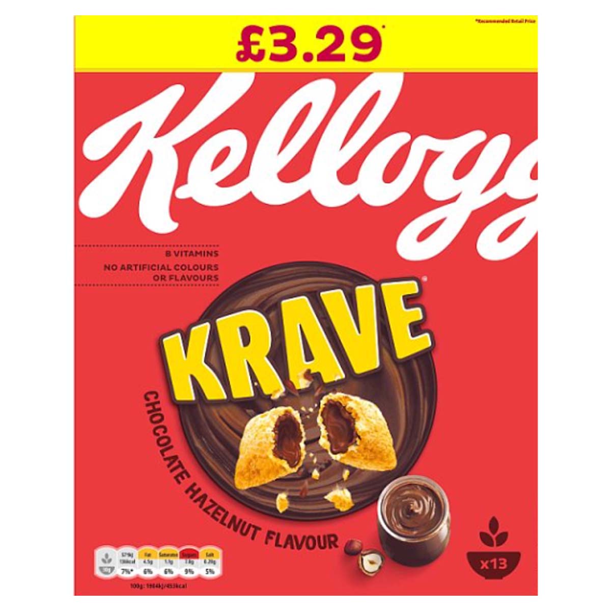 Kellogg's - Krave Chocolate Hazelnut Flavour Cereal - 410g - Continental Food Store