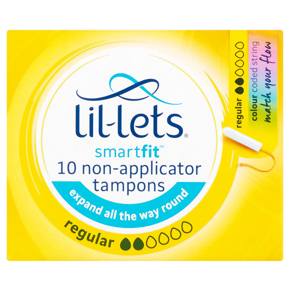 Lil-Lets - Non-Applicator regular tampons - 10 Pack.