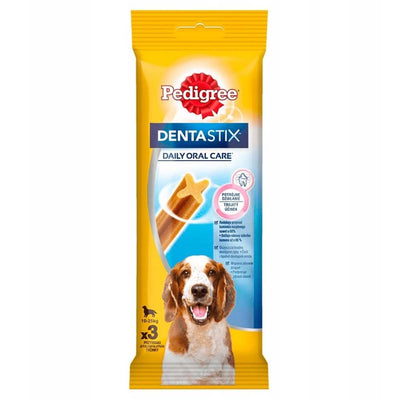 Pedigree - Dentastix Daily Adult Medium Dog Treats 3 Dental Sticks - 77g - Continental Food Store