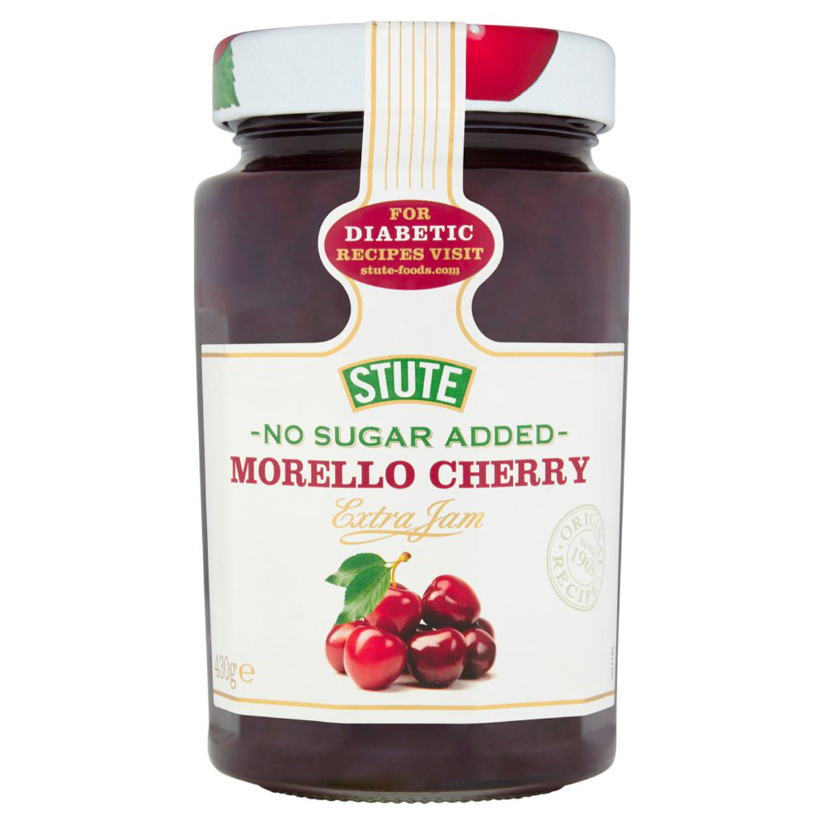 Stute - No Sugar Added Morello Cherry Extra Jam - 430g no sugar added morello cherry jam.