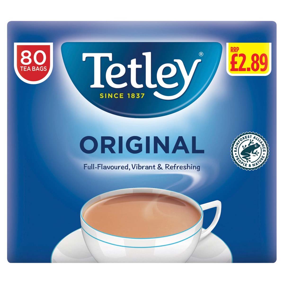Tetley - Original 80 Tea Bags - 250g - Continental Food Store