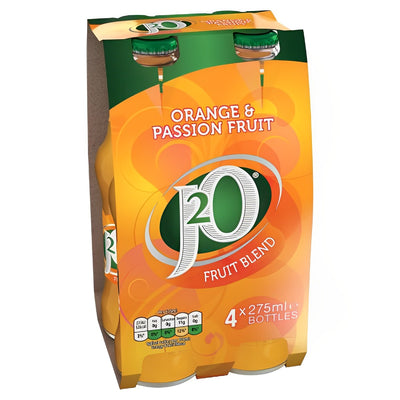 J2O - Orange & Passion Fruit Blend Juice - 4 x 275ml - Continental Food Store
