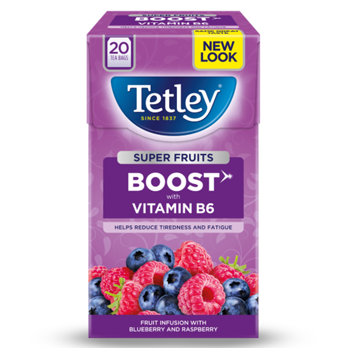 Tetley - Super Fruit with Vitamin B6 - 20 Teabags - Continental Food Store